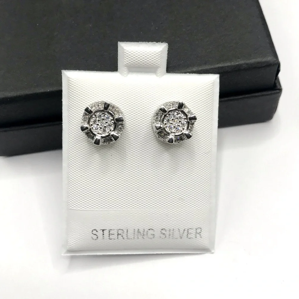 925 Sterling Silver 1.00CTW MOISSANITE Screw Back Stud Earrings